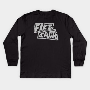 Fire Saga band logo Kids Long Sleeve T-Shirt